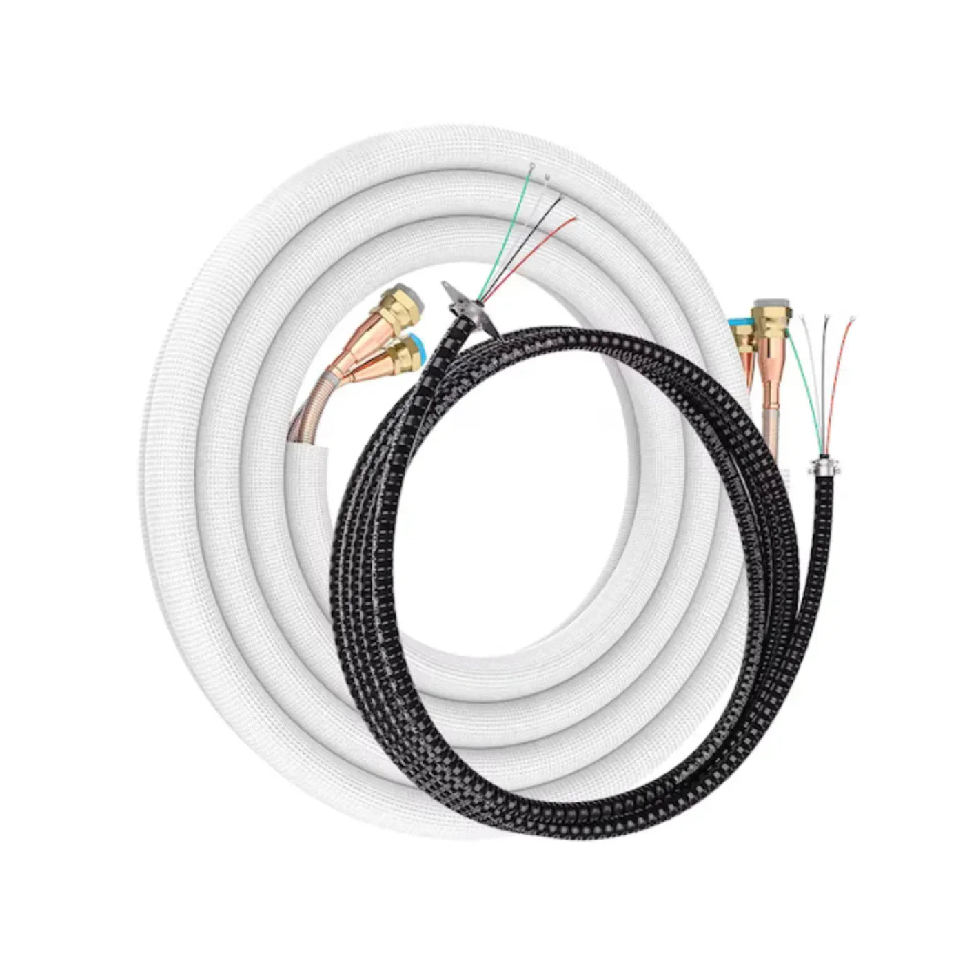 MRCOOL DIY 5th Gen 50 ft. 1/4" x 3/8" Pre-Charged Quick Connect Line Set with - DIY Pro Cable - R454B (for 6K, 9K & 12K Indoor Units)