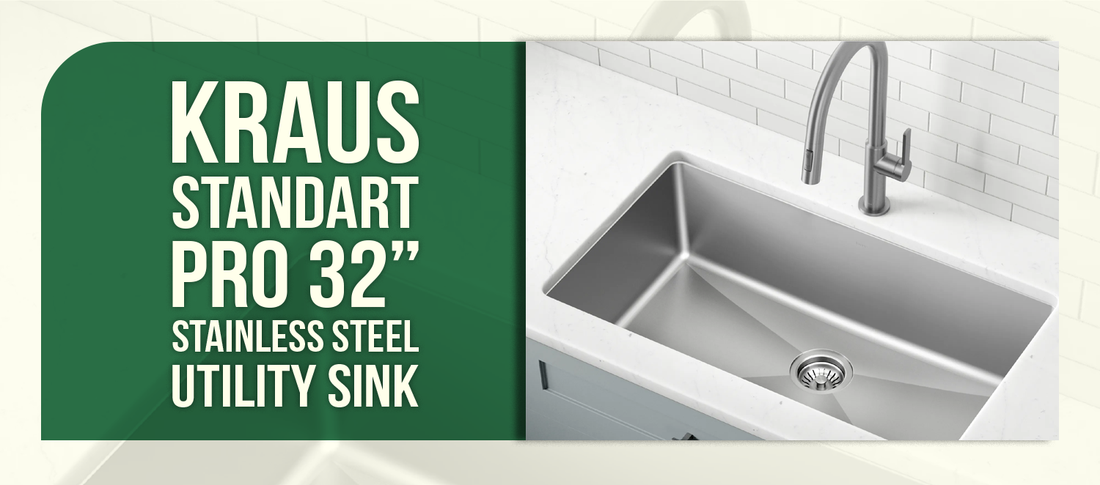KRAUS Standart Pro 32” Stainless Steel Utility Sink