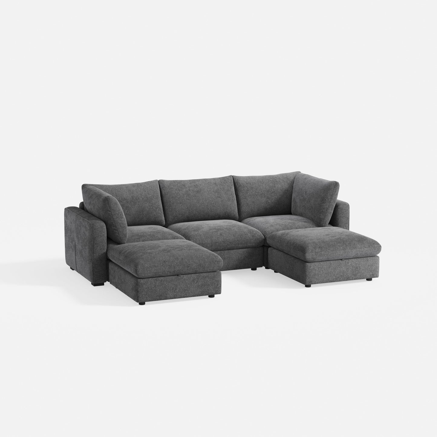 LINSY HOME RUBIK V 3 Seats with 2 Ottomans - S500-01X-3220-1-US-SPF-Sofa-0
