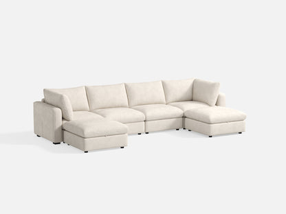 LINSY HOME RUBIK V 4 Seats with 2 Ottomans - S500-01X-4220-1-US-SPF-Sofa-0