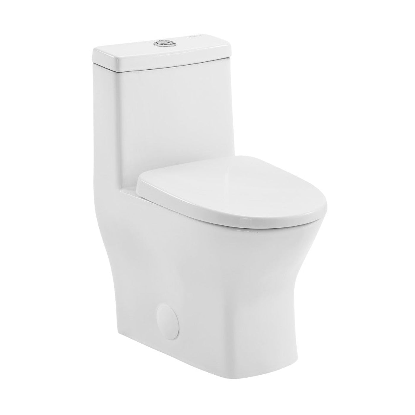 Swiss Madison Sublime II One-Piece 10" Rough-in 1.1/1.6 GPF Dual Top Flush Round Compact Toilet in Glossy White (6 - Pack) - SM-1T277-6