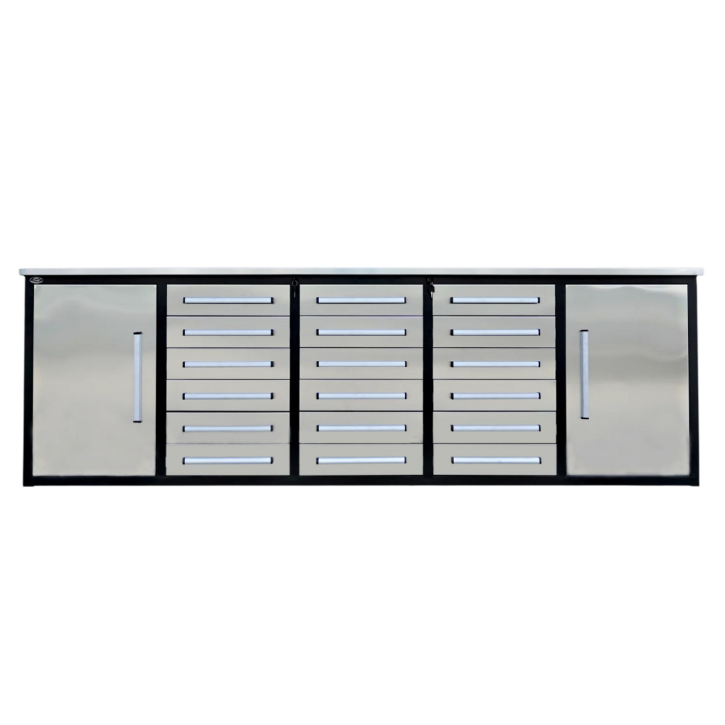 Chery Industrial [AS-IS] 10ft Storage Cabinet with Workbench (18 Drawers) - D_WW000182