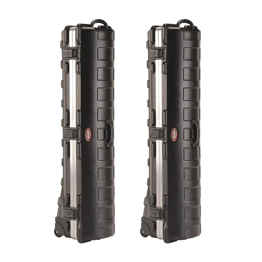 SKB Cases Deluxe ATA Hard Plastic Storage Wheeled Cart Golf Travel Case, 2 Pack - 121236