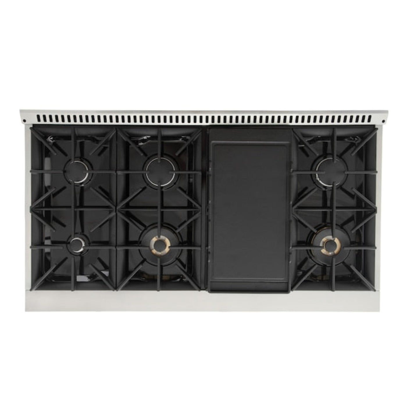 Kucht Signature 48 In. 6.7 cu ft. Propane Gas Range with Black Door and Rose Gold Accents, KNG481/LP-K-ROSE - KNG481/LP-K-ROSE