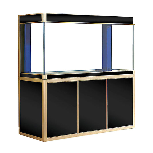 Aqua Dream 135 Gallon Tempered Glass Aquarium Black With Gold  - AD-1260-BK