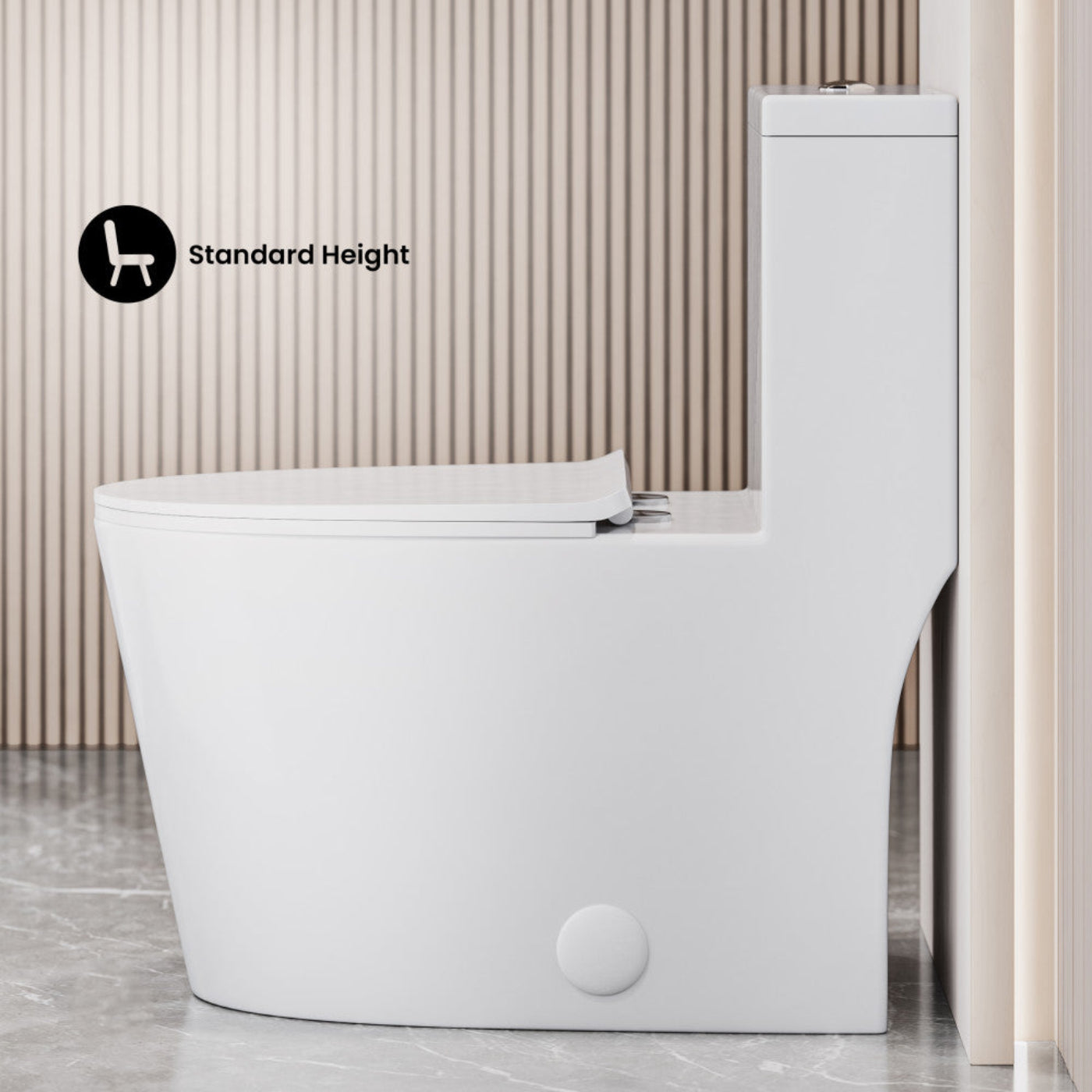 Swiss Madison Dreux High Efficiency One-Piece Elongated Toilet with 0.8 GPF Water Saving Patented Technology - SM-1T180