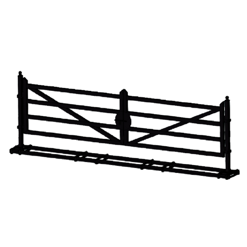 Chery Industrial [AS-IS] 20ft Farm Metal Driveway Gate with Diagonal Tubes - D_IF000054
