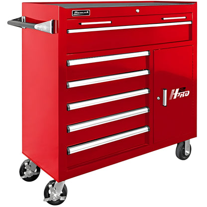 Homak  41" H2Pro 6 Drawer with 2 Drawer Comp Roller Cabinet - BK04041062