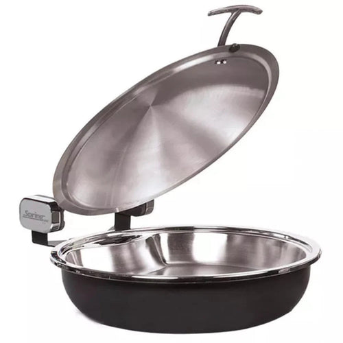 Spring USA 2382-8/36 Seasons Buffet Server, Sauteuse, Titanium w/Chrome Accents, 15 1-4" - SP2382836