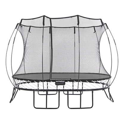 Springfree Trampoline Kids Oval 8 x 11 Ft Trampoline & FlexrHoop Basketball Game - 299720