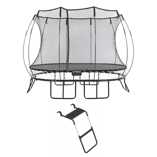 Springfree Trampoline Kids Oval 8 x 11Ft Trampoline & FlexrStep V2 Safety Ladder - 299723