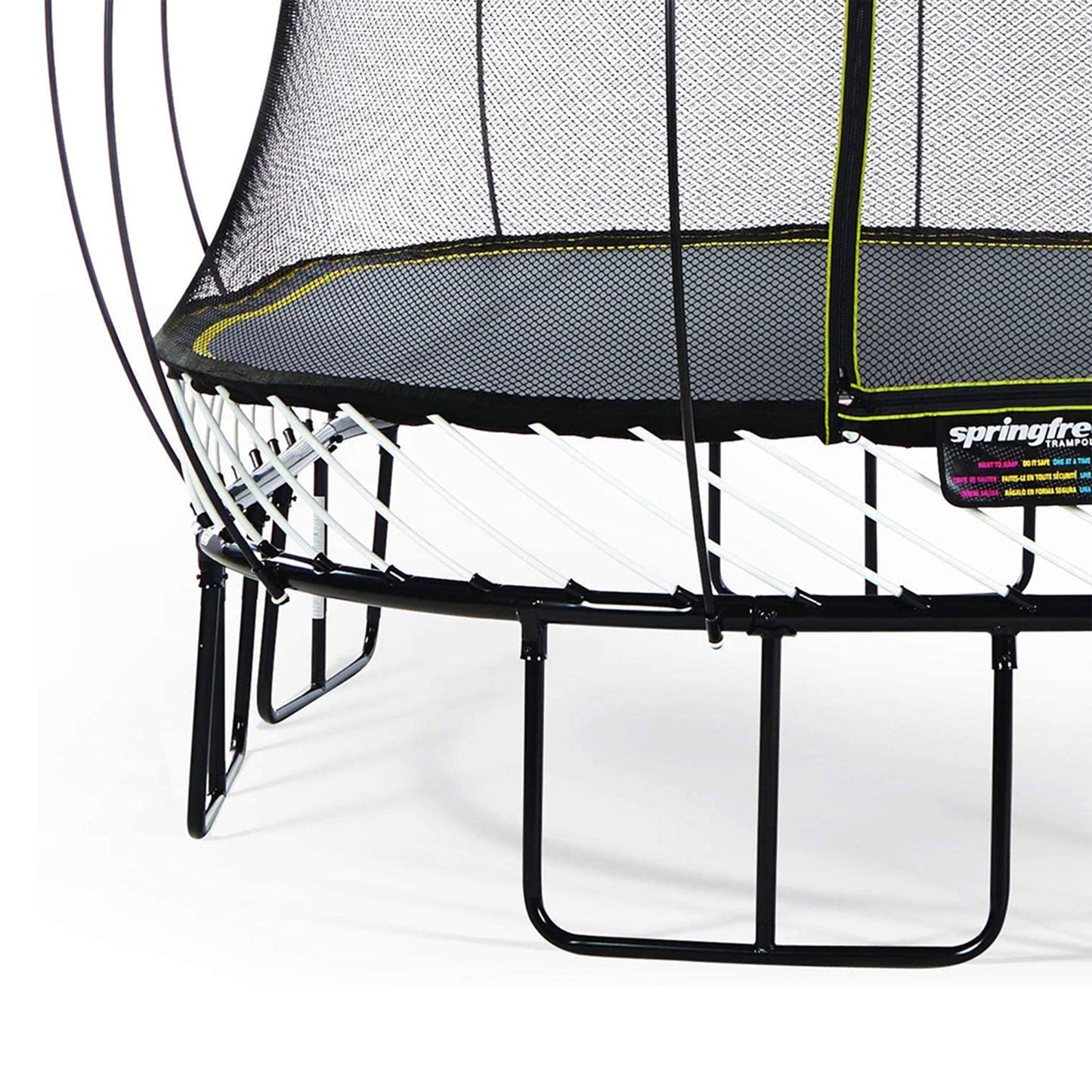 Springfree Trampoline Kids Square 11 Foot Trampoline & FlexrHoop Basketball Game - 299774