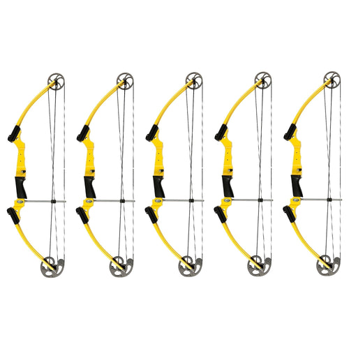 Genesis Archery Original Adjustable Right Handed Compound Bow, Yellow (5 Pack) - 323573