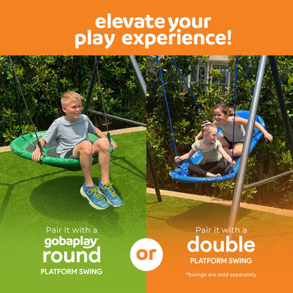 gobaplay Single Swing Set Playground Equipment with FlyMax 39" Swing with Tent - 436274