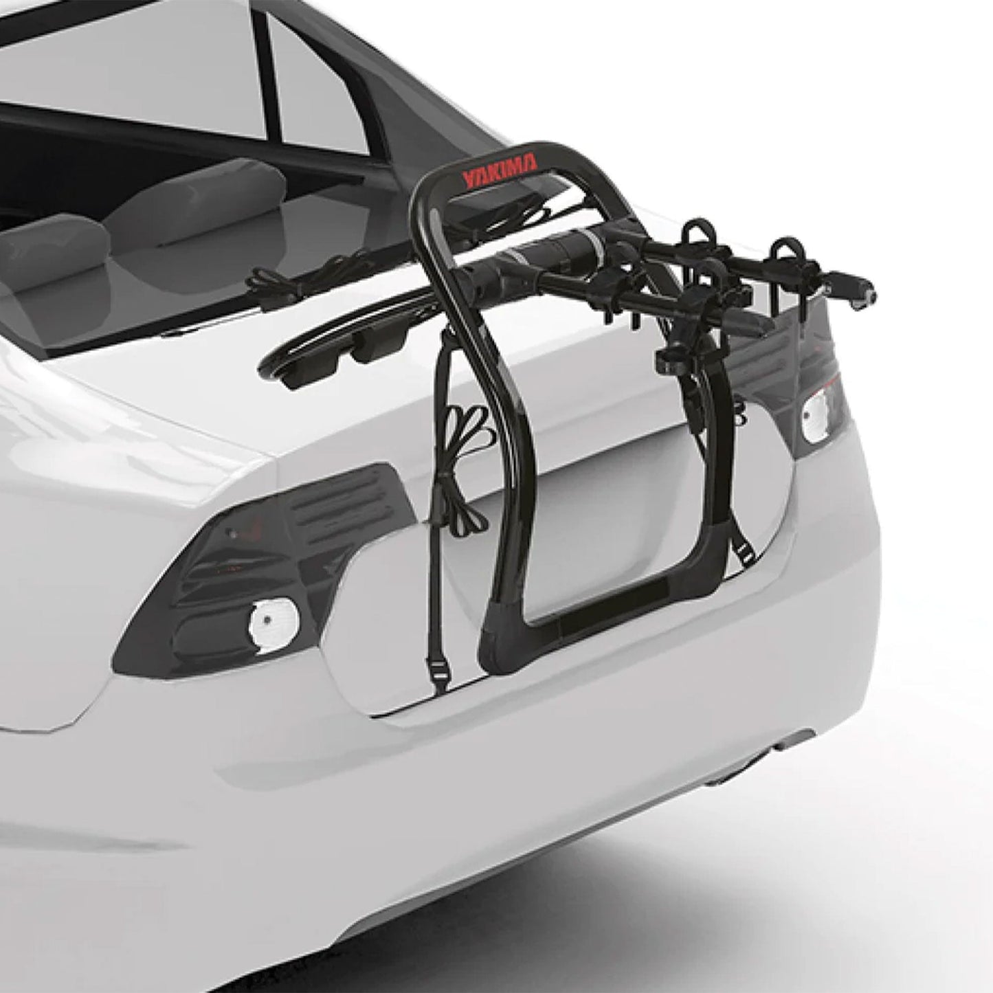 Summer Waves Yakima FullBack 3 Bike Capacity Car Trunk Bike Strap Rack with ZipStrips, Black - 326295