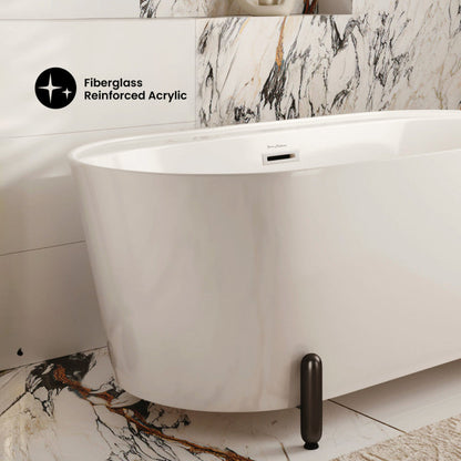 Swiss Madison Monaco 59" Freestanding Bathtub with Matte Black Stand - SM-FB1002MB