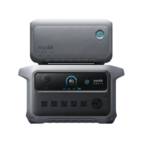Aurora Generators SOLIX C2000 Gen2 Portable Power Station + Anker SOLIX BP2000 Expansion Battery Gen 2 - B17831A1