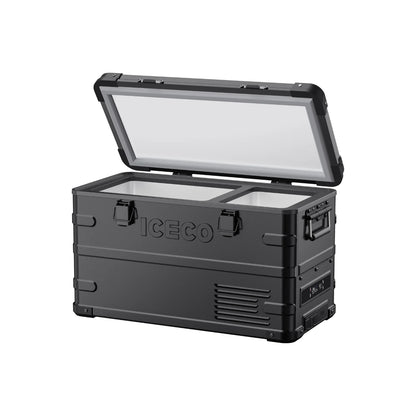 APL35 Dual Zone Aluminum Black Fridge | ICECO | 35 LT