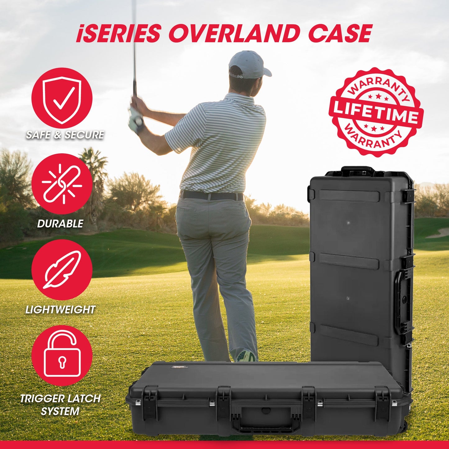 SKB Hard Protective Storage Case With Wheels for Equipment, iSeries, Dark Gray - 412821