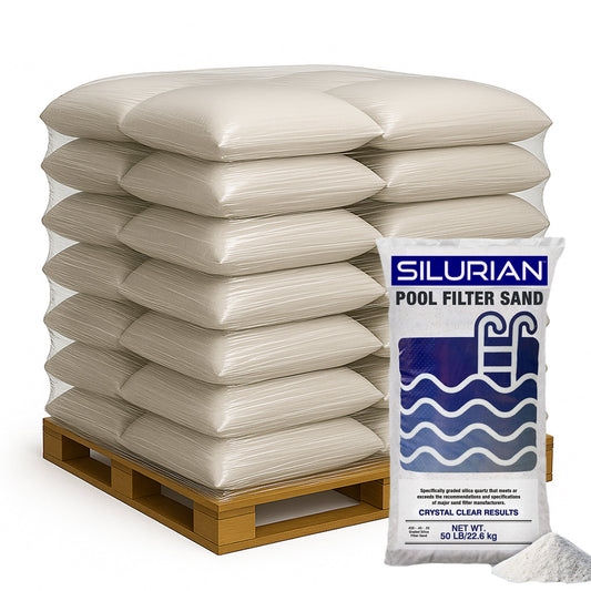 Summer Waves U.S. Silica SILURIAN 20 Grade Angular Filter Sand for Pool Filtration, 56 Pack - 426521