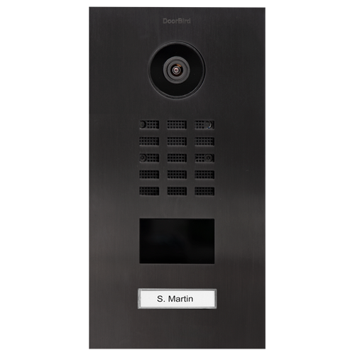 DoorBird D2101V IP Video Door Station, 1 Call Button in Titanium