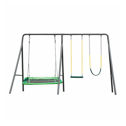 gobaplay Single Swing Playground Set with 6' Frame Extension & Rectangle Swing - 431535