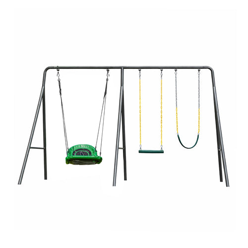 gobaplay Single Swing Playground Set with 6' Frame Extension and Boat Swing - 431536