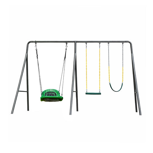 gobaplay Single Swing Playground Set with 6' Frame Extension and Boat Swing - 431536