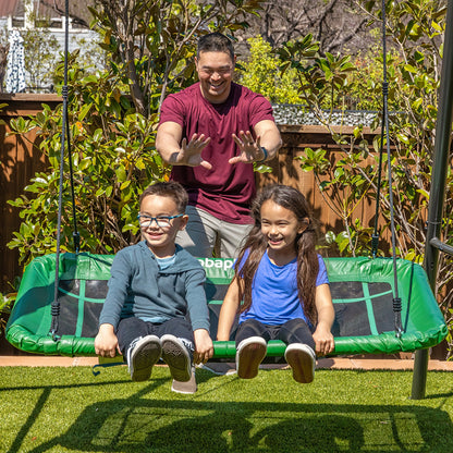 gobaplay Single Swing Playground Set with 8' Frame Extension & Rectangle Swing