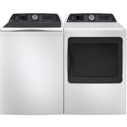 GE Appliances Profile 28 Inch Top Load Smart Washer & GE Profile 27 Inch Smart Electric Dryer - PTW700BSTWS
