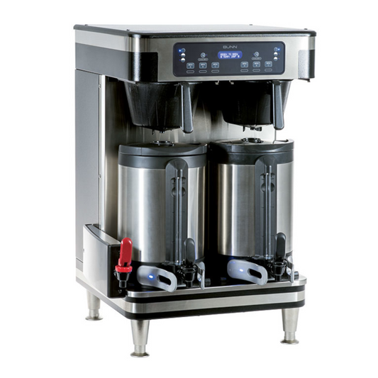 Bunn ICB Infusion Series Twin Soft Heat Coffee Brewer, 120/240V BLK/SST - BU512000101