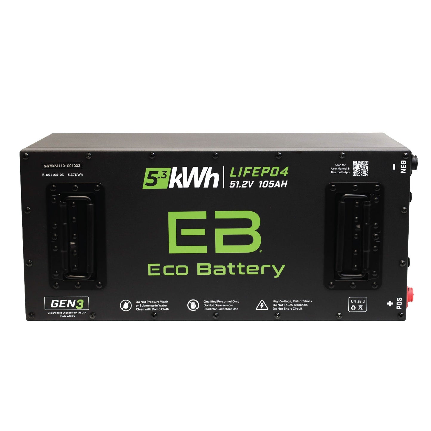 Eco Battery 51V 105AH Skinny Battery Bundle / Epic EV (4 x 2 Factory Battery Tray) - B-3361