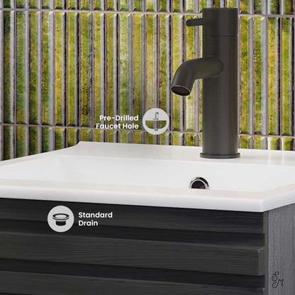 Swiss Madison Cascade 18" Bathroom Vanity in Black - SM-BV560B