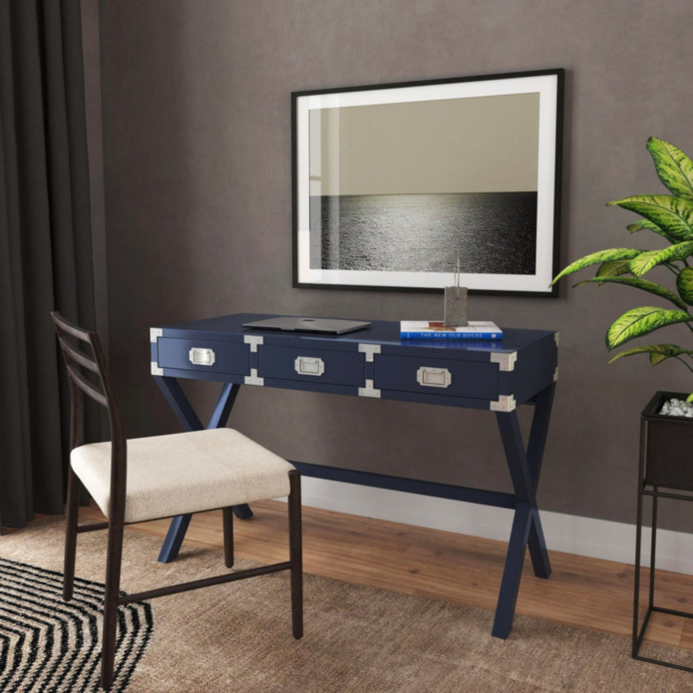 Butler Specialty Company Anew Campaign Desk, Blue  - 5255291