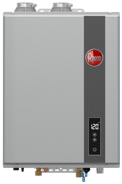 Rheem 199,900 BTU Indoor High-Efficency Condensing Direct Vent Natural Gas Tankless Water Heater Model RTGH-95DVLN-3