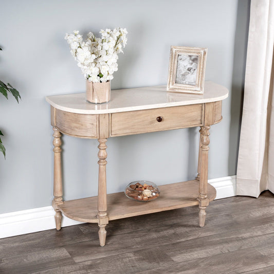 Butler Specialty Company Danielle Marble 40" Console Table Tan/Beige  - 5517415