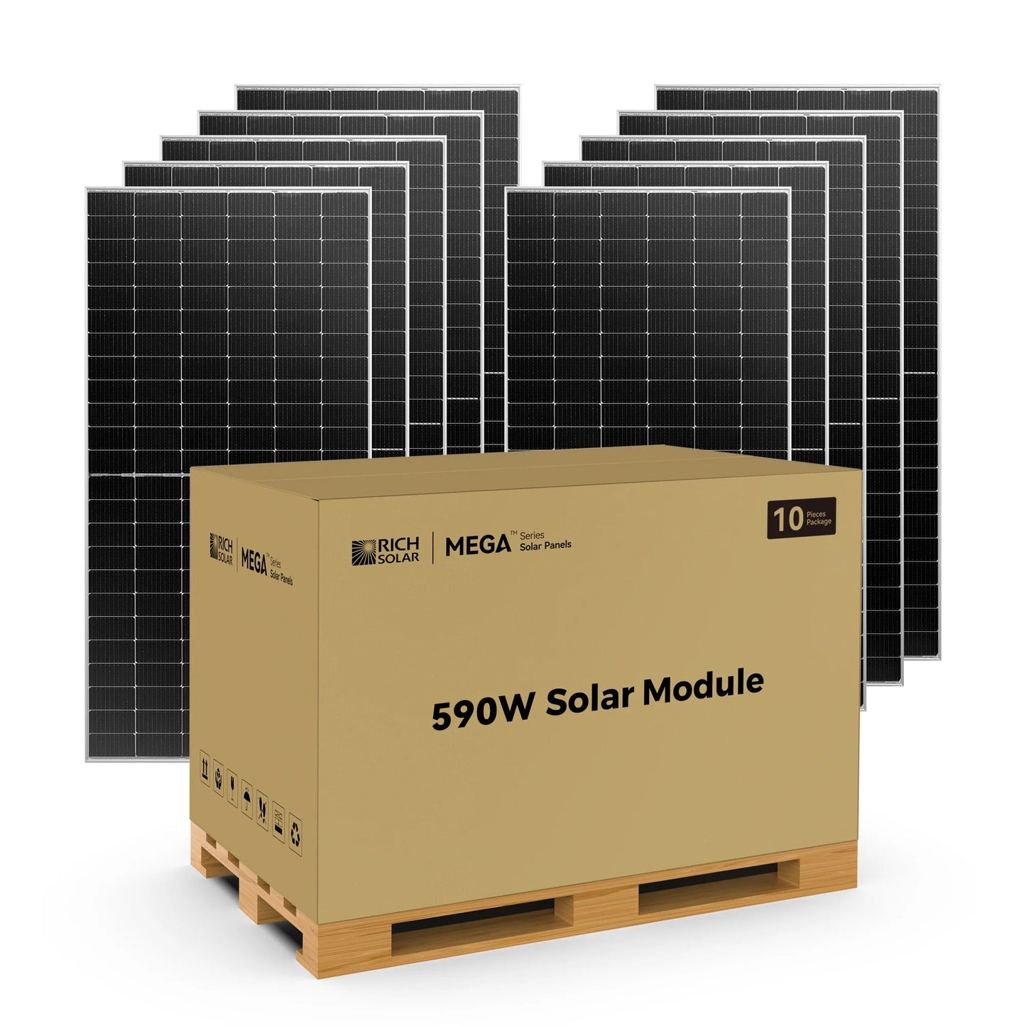 Rich Solar 590 BIFACIAL | 590 Watt Bifacial Solar Panel | Premium Grid-tie or Off-grid Solar Panel for Residential, Commercial, Agriculture  - RS-M590BF-8