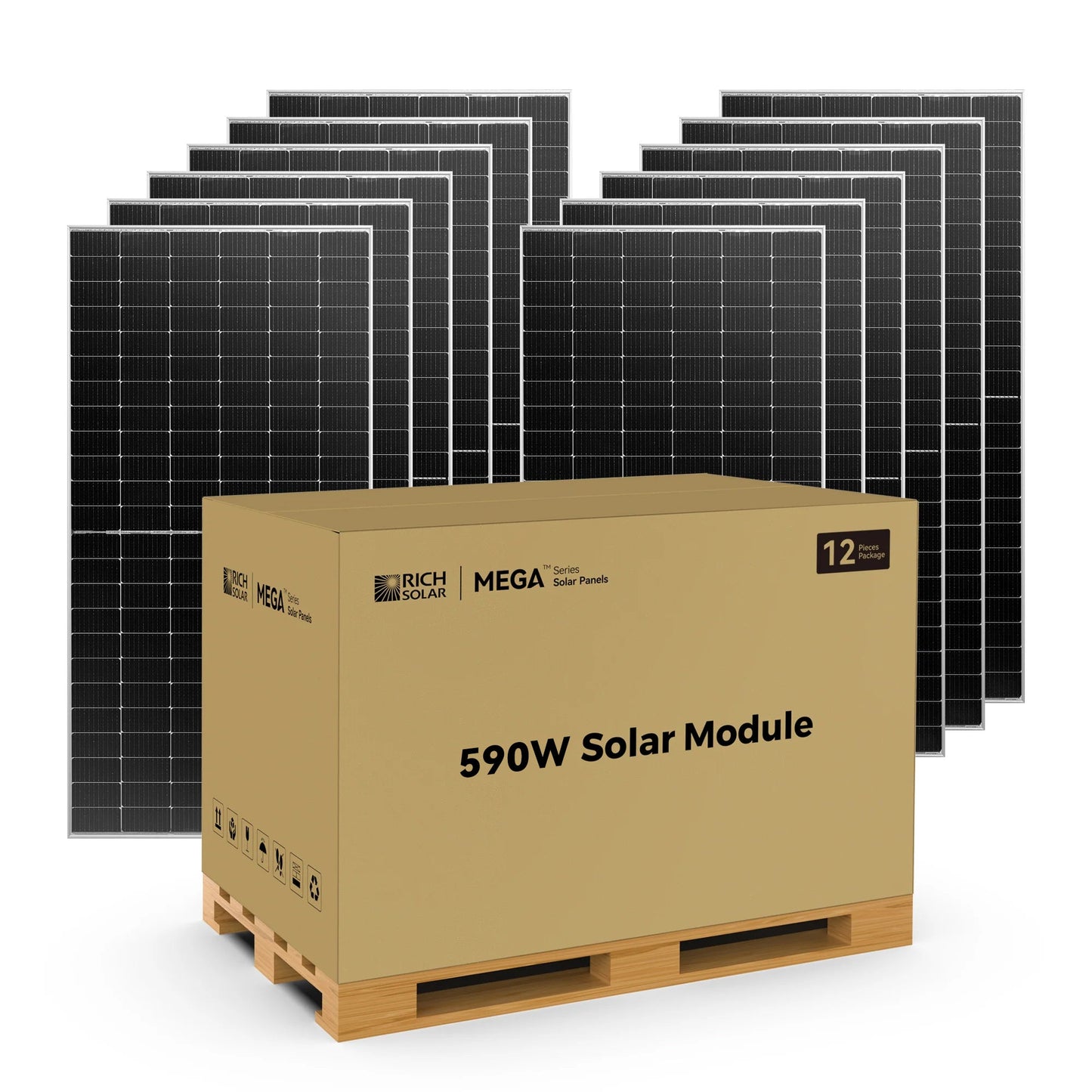 Rich Solar 590 BIFACIAL | 590 Watt Bifacial Solar Panel | Premium Grid-tie or Off-grid Solar Panel for Residential, Commercial, Agriculture  - RS-M590BF-8