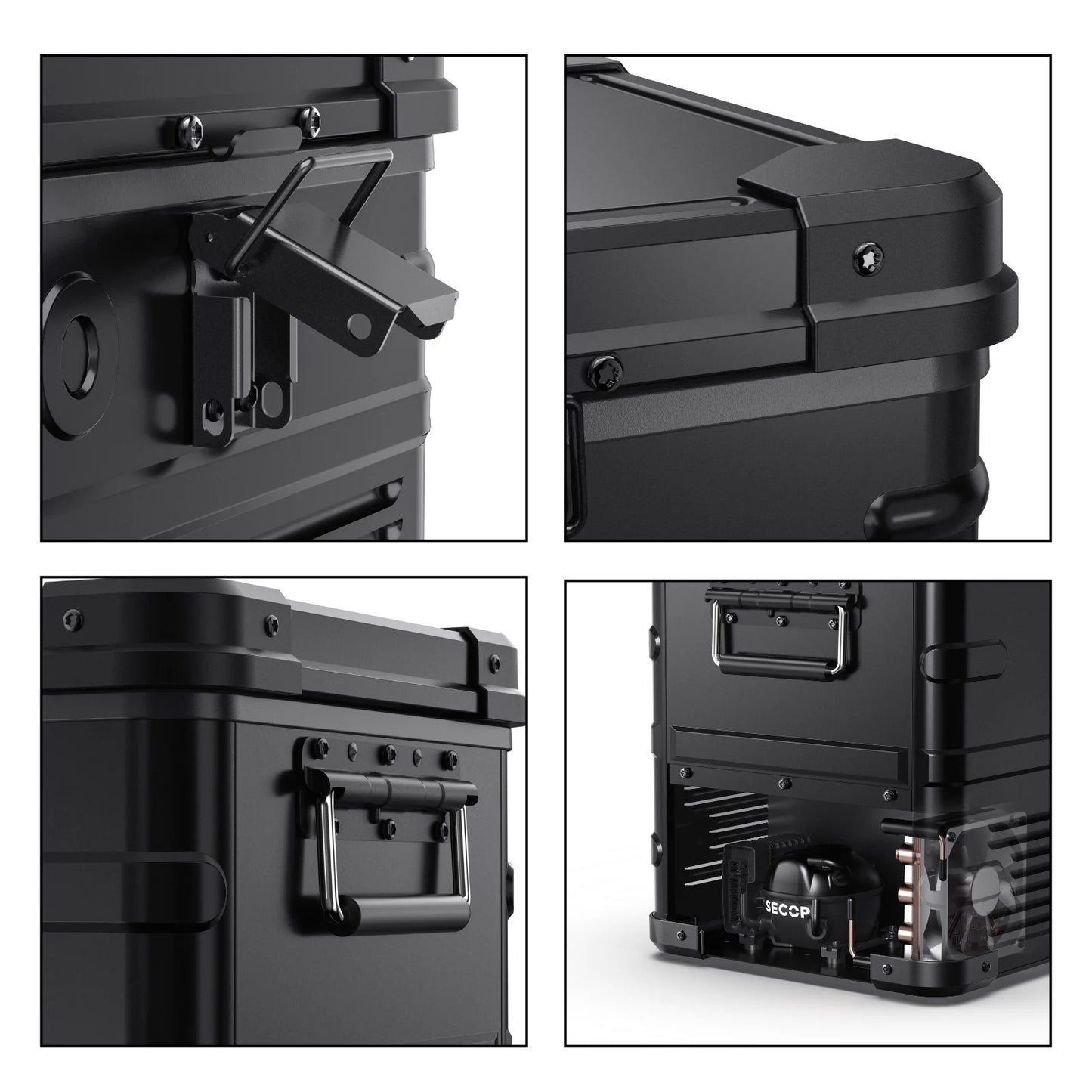 APL35 Dual Zone Aluminum Black Fridge | ICECO | 35 LT