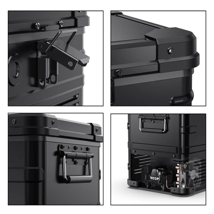 APL35 Dual Zone Aluminum Black Fridge | ICECO | 35 LT