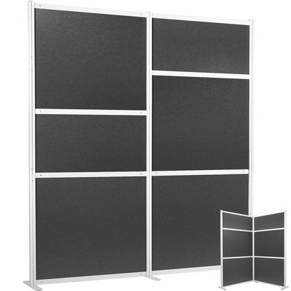 VIVO 84" Tall Modular Wall System Freestanding Room Dividers - PP-MWS84D