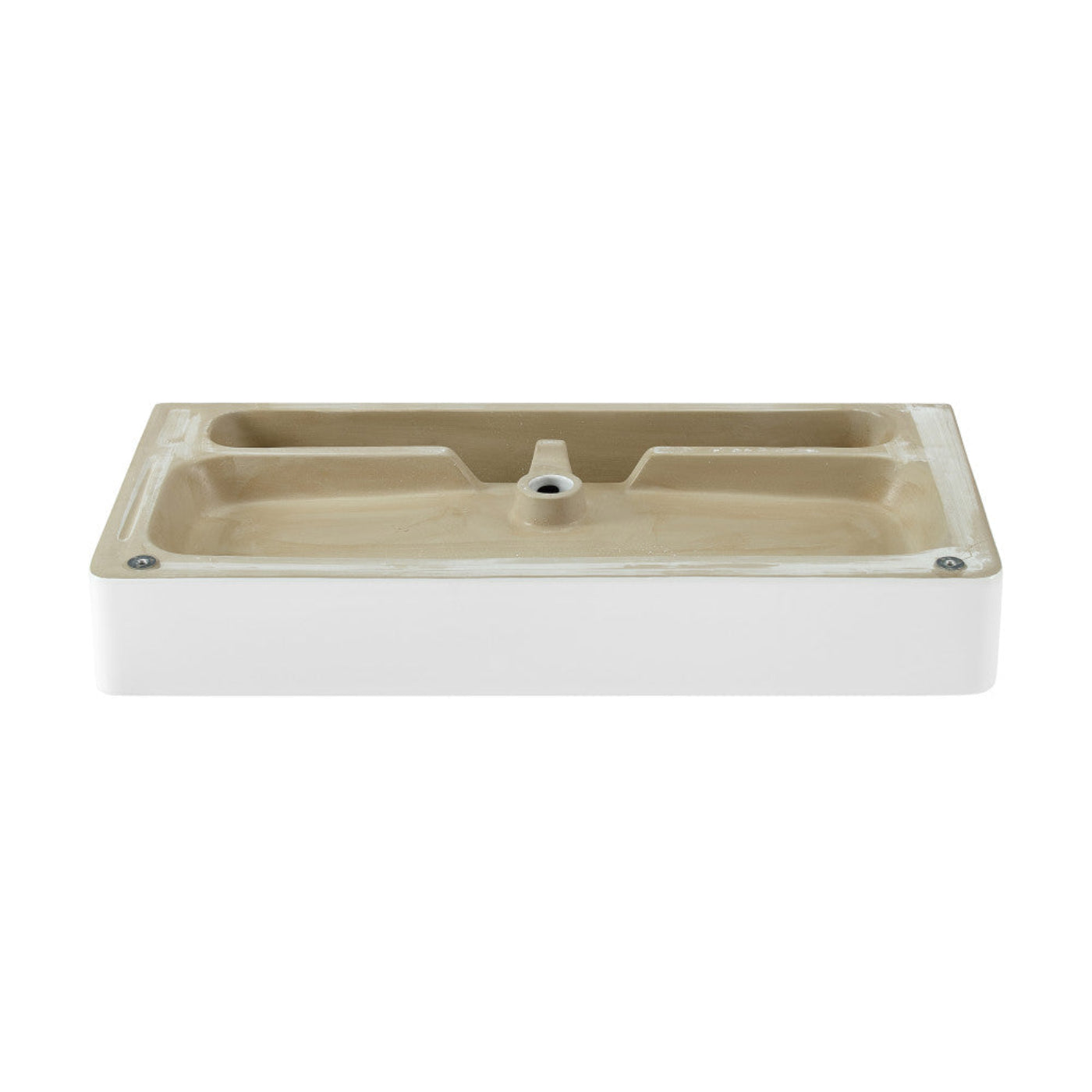Swiss Madison Carre 36" Console Sink White Basin Black Legs with 8" Widespread Holes - SM-CS733-3