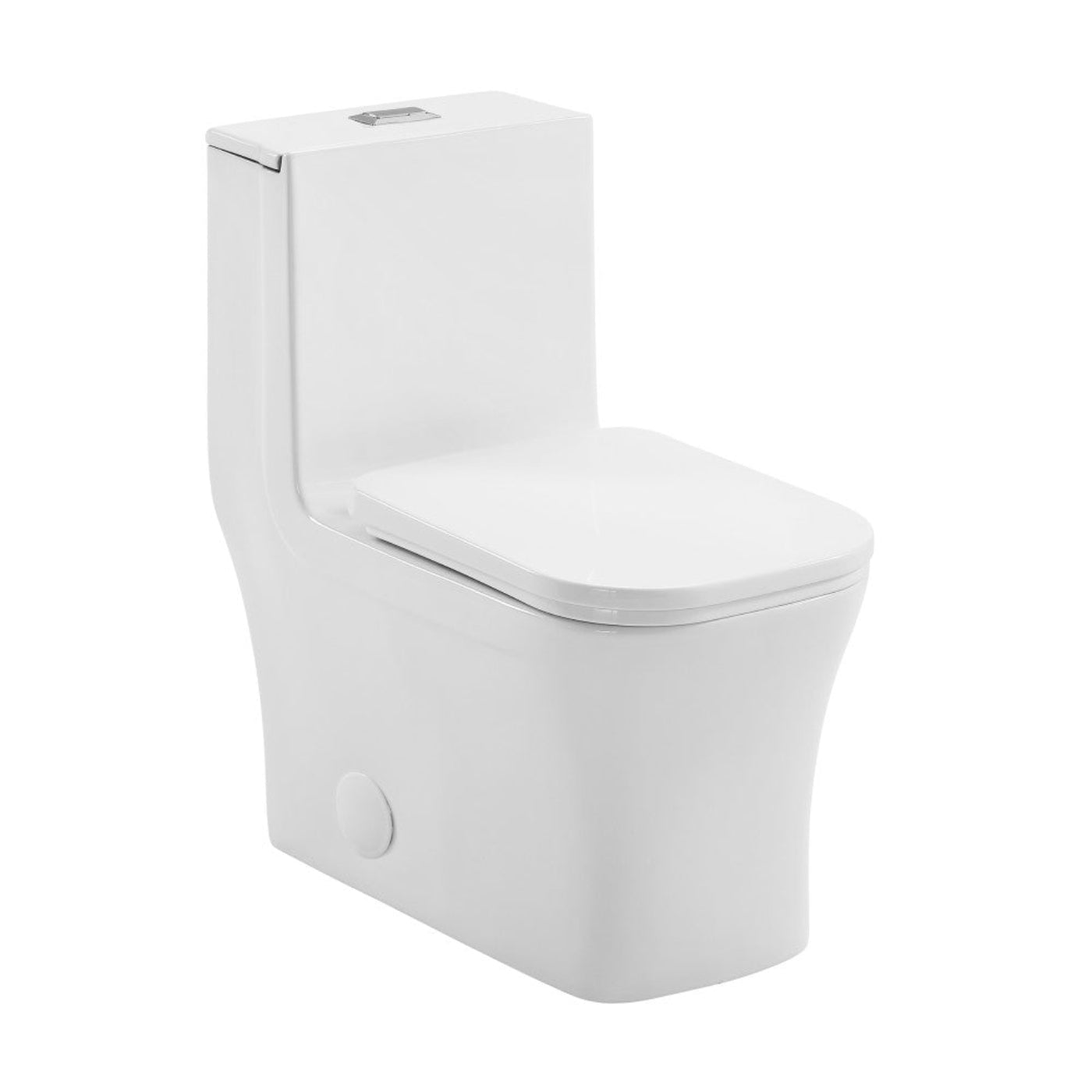 Swiss Madison Concorde One-Piece 12" Rough-in 1.1/1.6 GPF Dual Top Flush Square Toilet in Glossy White - SM-1T106