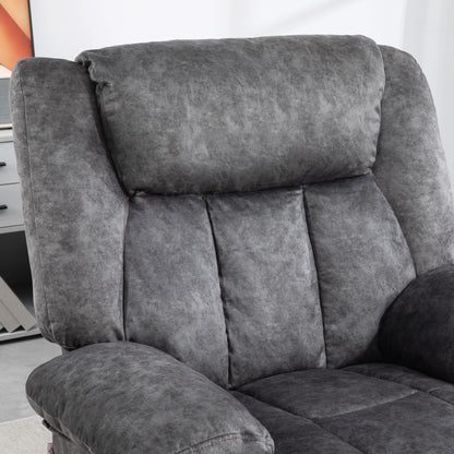 HomCom Rocker Recliner Chair for Living Room, Fabric Reclining Chair with Cushion, Rocking Chair - B0CYKFGCYV