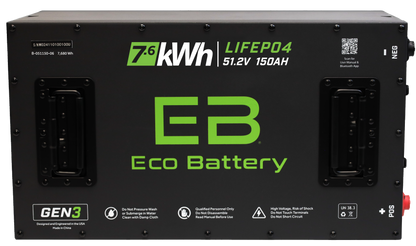 Eco Battery 51V 150AH LiFePO4 Gen3 Battery - A-051150-06