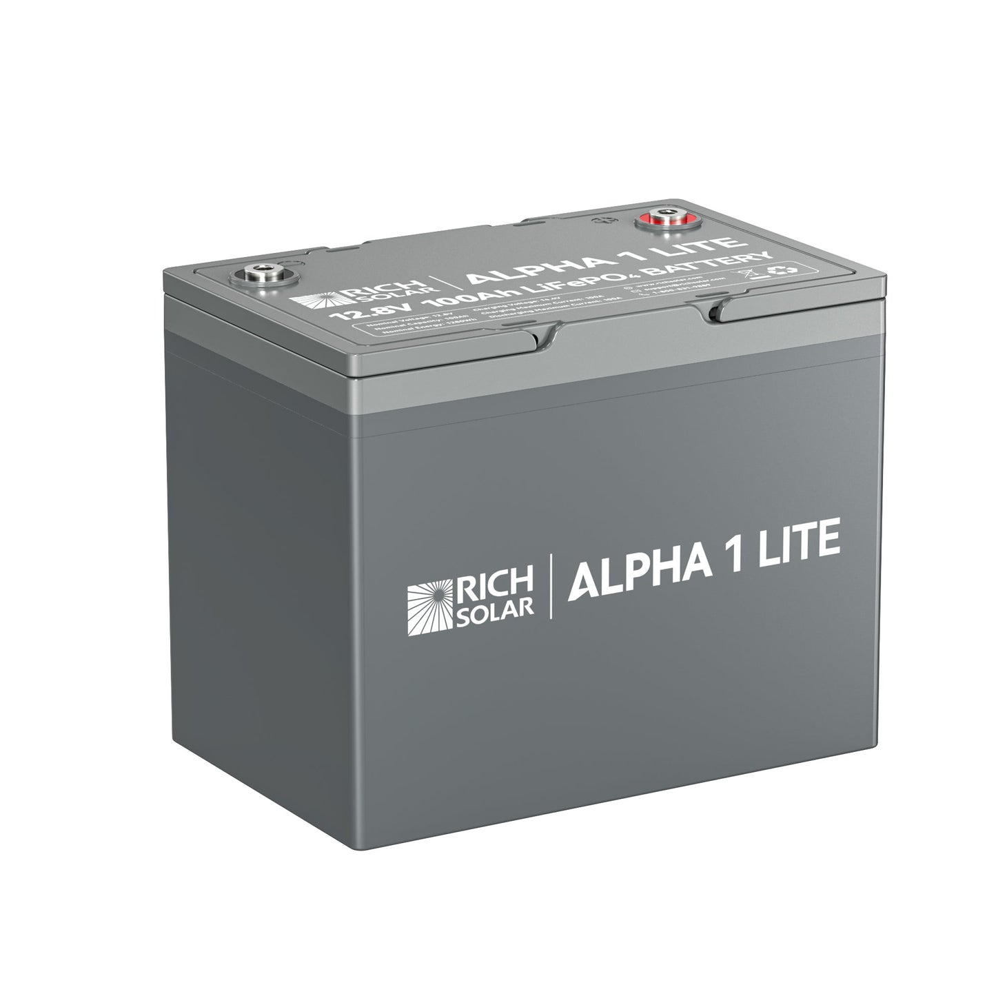 Rich Solar 1 LITE | 12V 100Ah LiFePO4 Battery | Lightweight 12V Lithium Battery for RVs, Trailers, Vans, Boats, Off-Grid | 4,000 Lifetime Cycles | Best Value - RS-B12100
