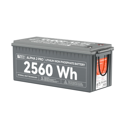 Rich Solar 2 PRO | 12V 200Ah LiFePO4 Battery | Premium 12V Lithium Battery for RVs, Cabins, Tiny Homes | 7,000 Lifetime Cycles  - RS-B122SP
