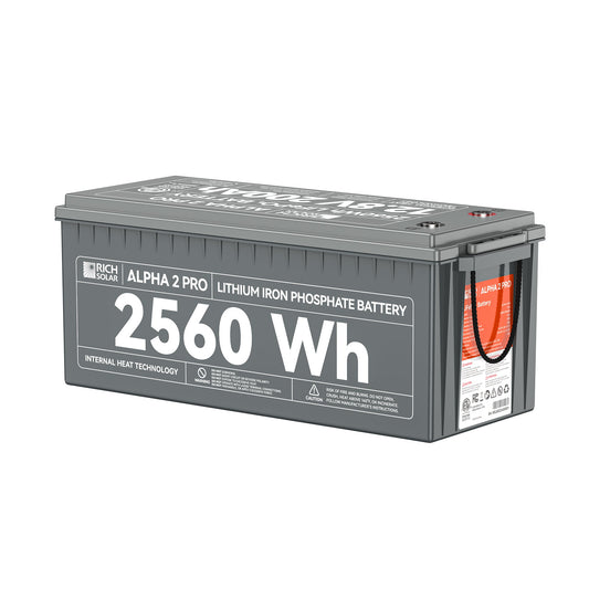 Rich Solar 2 PRO | 12V 200Ah LiFePO4 Battery | Premium 12V Lithium Battery for RVs, Cabins, Tiny Homes | 7,000 Lifetime Cycles  - RS-B122SP