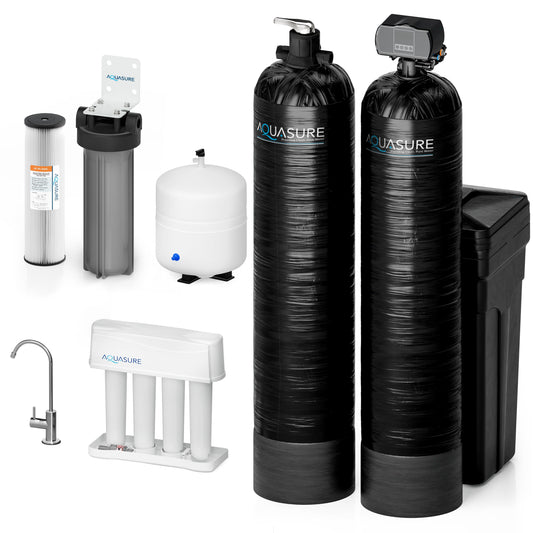 Aquasure Elite Series 64K: Premium Whole House Water Treatment - 75 GPD Reverse Osmosis (RO) System - AS-SE1500A