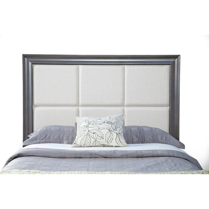 Alpine Lorraine Queen Storage Footboard Platform Bed, Dark Gray - 8171-01Q